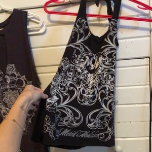 Metal mulisha halter top